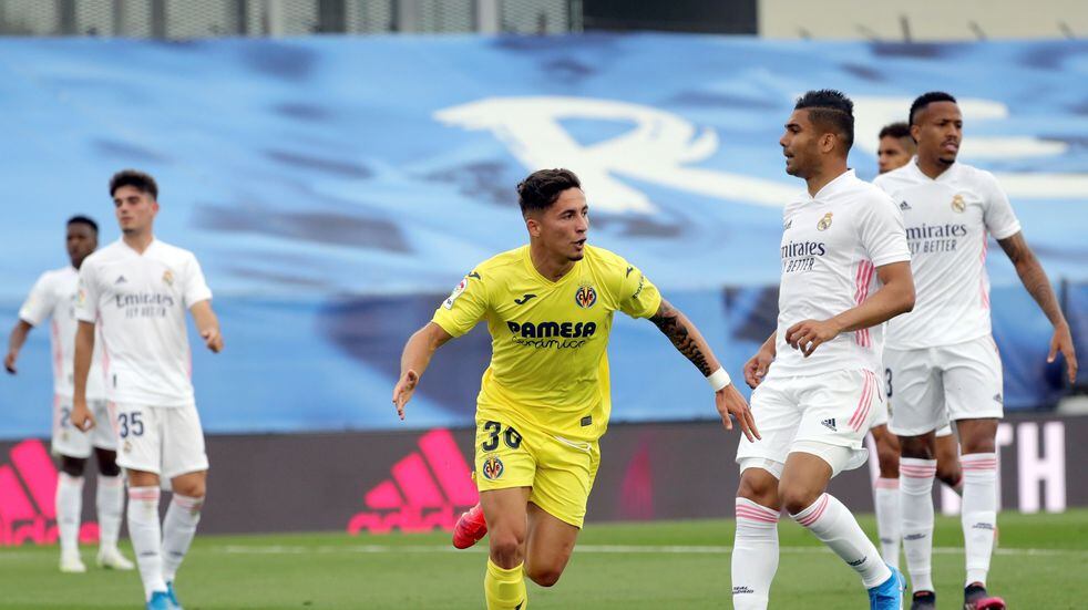 Jéremy Pino marcó el primer gol del Villarreal ante el Real Madrid.
