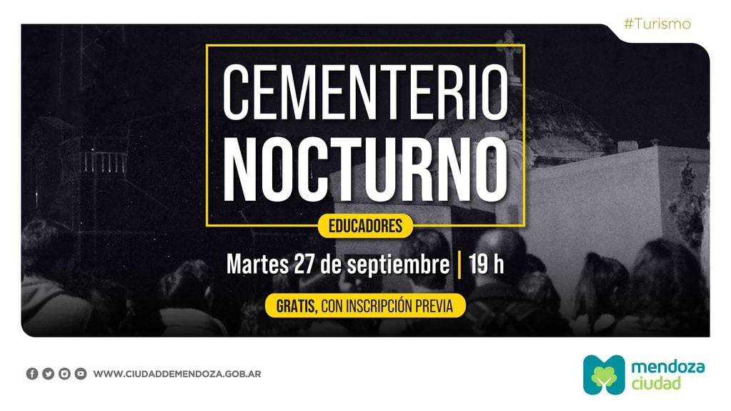 Visitas nocturnas al cementerio de la Ciudad de Mendoza.