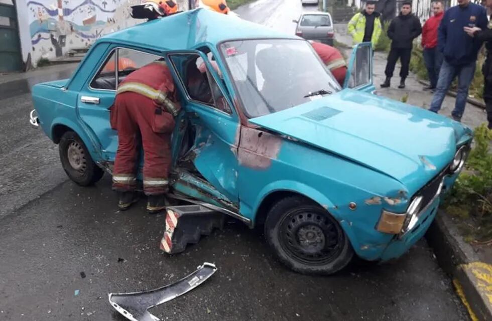 Accidente vial con heridos en Ushuaia.