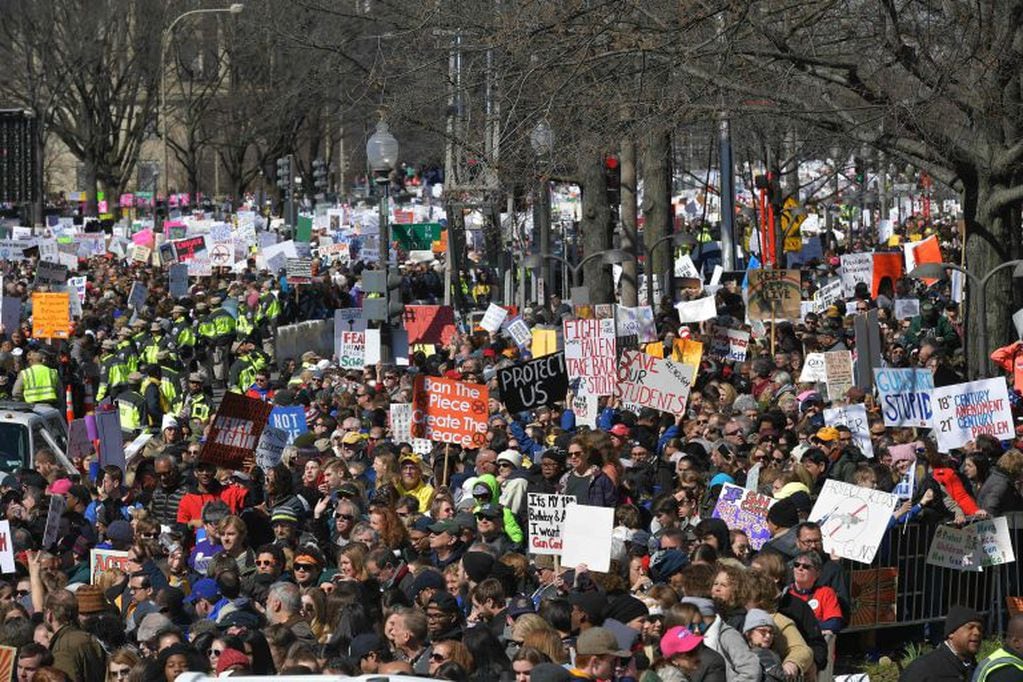 Marcha contra las armas en Estados Unidos. (Foto: EFE)