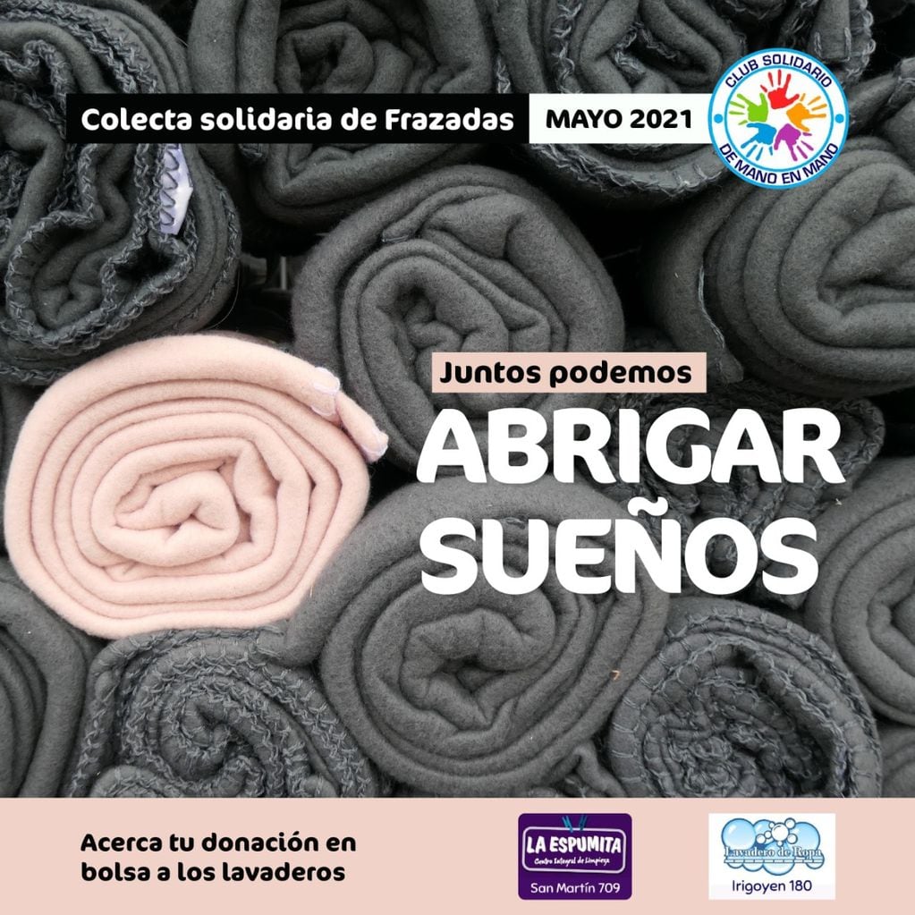 "Abrigar sueños", una nueva campaña solidaria en Carlos Paz, del Club "De Mano en Mano".