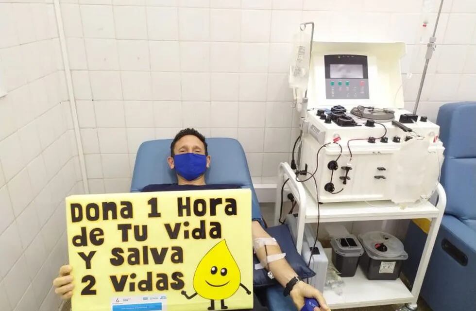 El carlospacense que ya donó seis veces plasma y que promueve hacerlo por la salud de aquel que lo está necesitando.