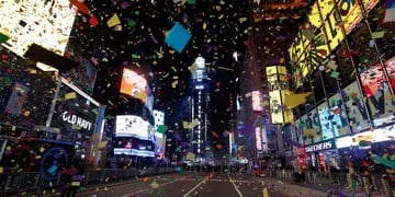 Año nuevo atípico en Times Square: solo pudo presenciarlo personal de salud y no hubo multitudes