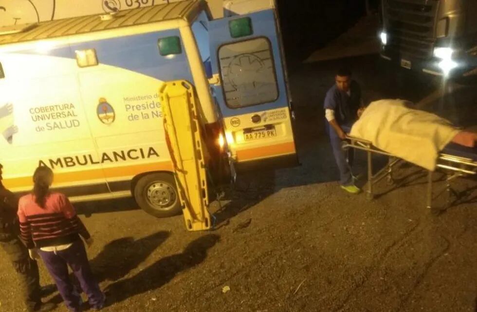 La pasajera fue asistida por una ambulancia de la ciudad de Güemes.