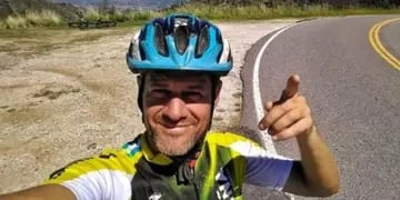 Walter Esner, ciclista cordobés que estuvo perdido 2 días en las Sierras de los Comechingones