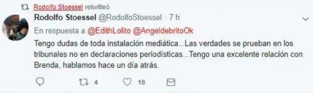 Los Tuits de Rodolfo Stoessel. (Twitter/ @rodolfostoessel)