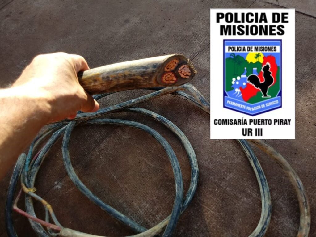 Puerto Piray: un joven fue detenido tras el robo de cables.