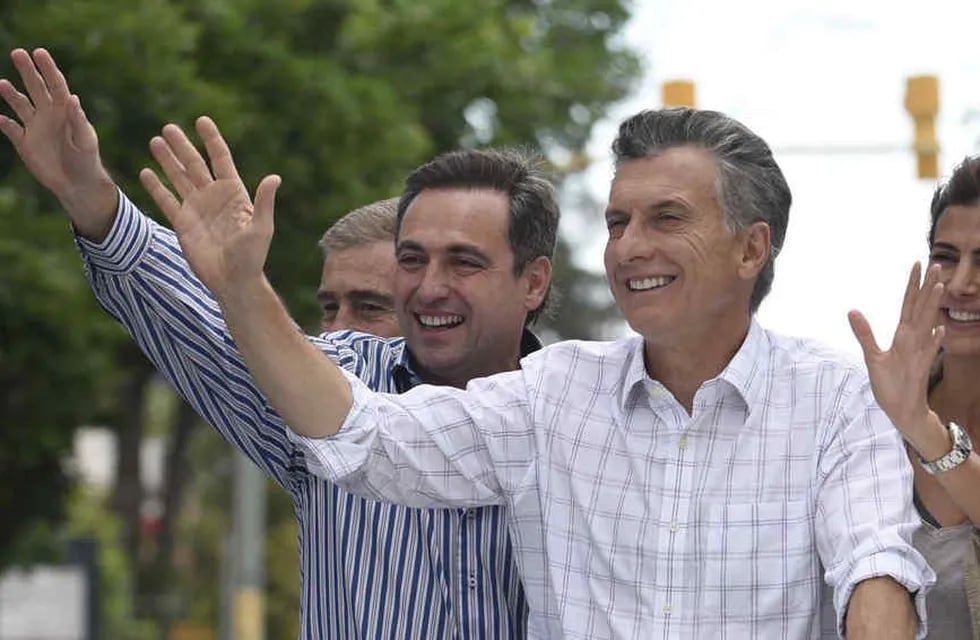 Mauricio Macri y Ramón Mestre juntos en la previa a las elecciones a presidente. (Foto archivo)