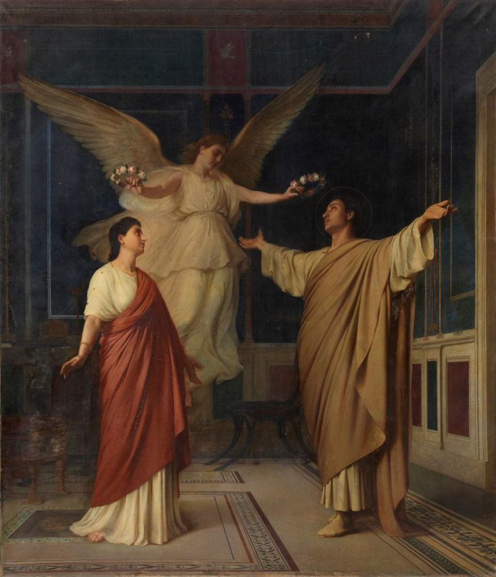 Representación de Santa Cecilia y San Valeriano (Museo del Prado)