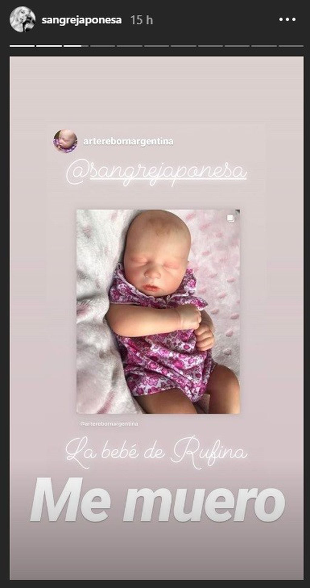 El nuevo bebote de Rufina Cabré (Instagram)