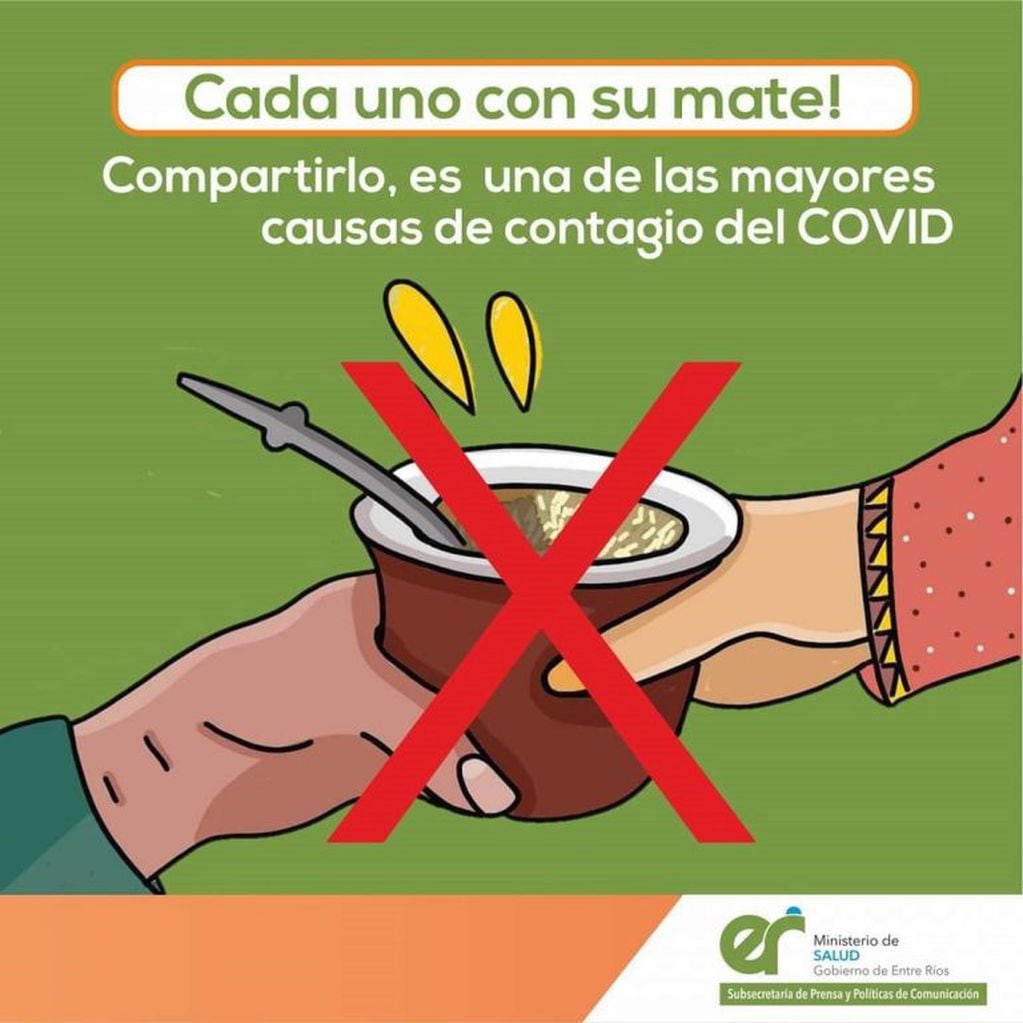 Reiteran la prohibición de compartir Mate en Entre Ríos
Crédito: Prensa MDER