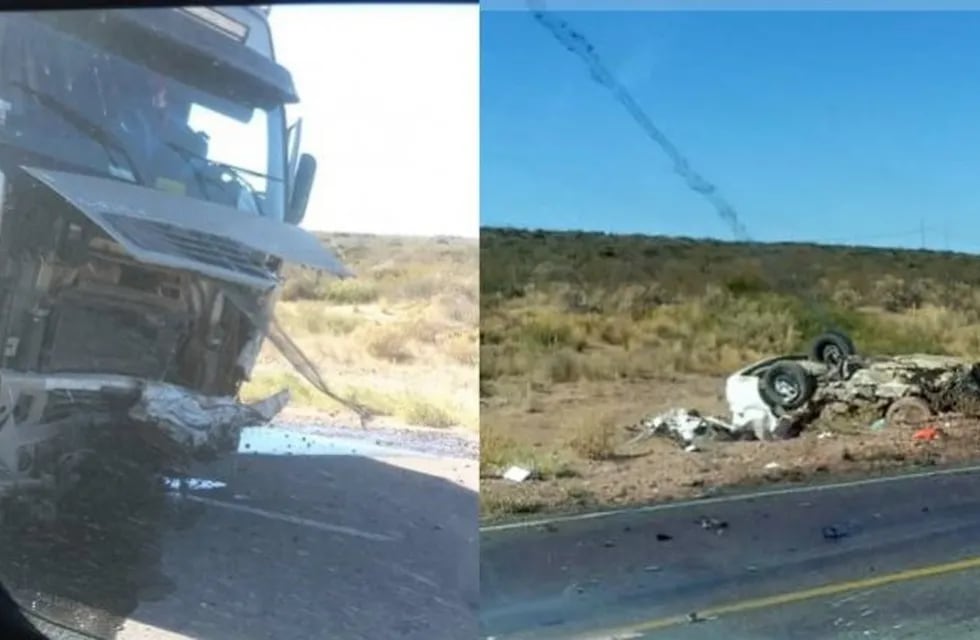 Así quedaron los dos vehículos involucrados en el accidente.