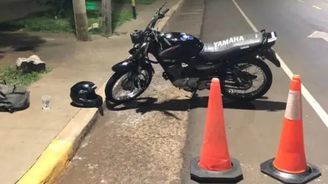 Accidente de tránsito en Posadas: un motociclista herido