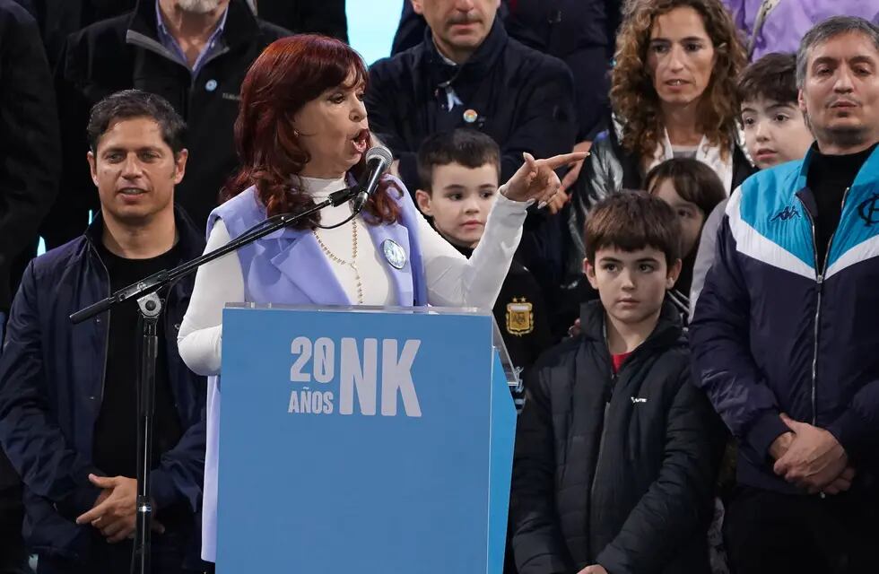 Cristina Fernández De Kirchner en el acto por los 20 años de la llegada a la presidencia de Néstor Kirchner.