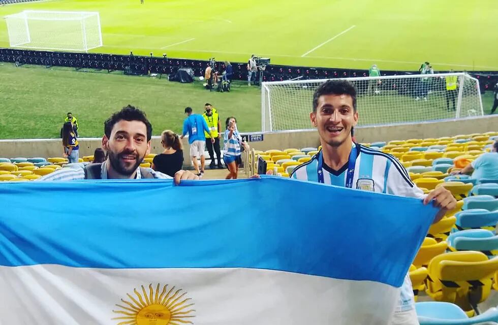 Pablo Fontana y Lautaro Gutierrez los mendocinos que presenciaron la final de la Copa América.