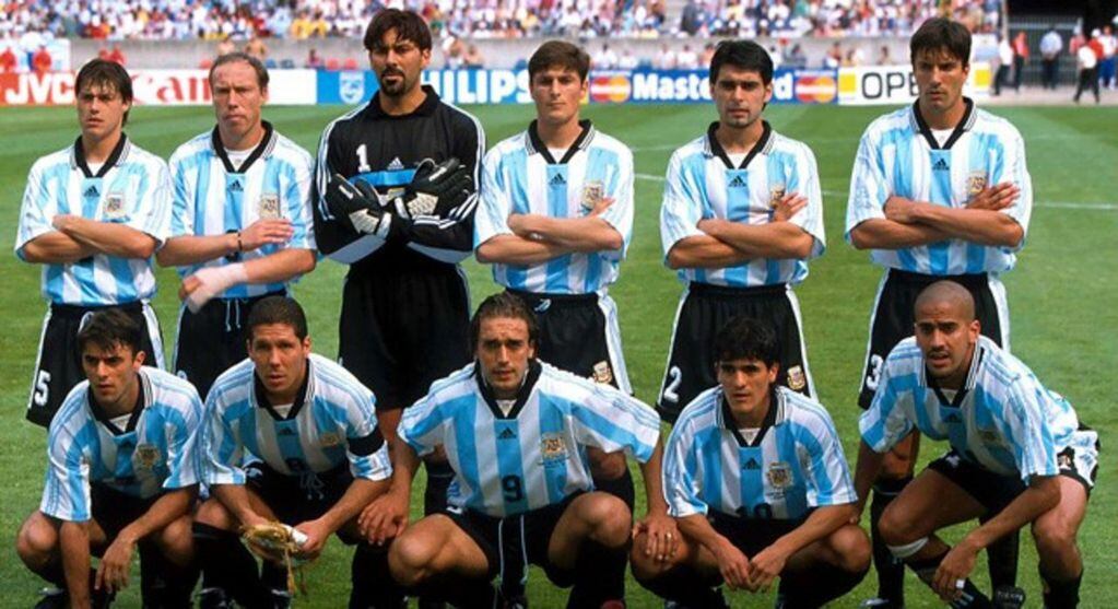 La Selección Argentina en el Mundial 1998.