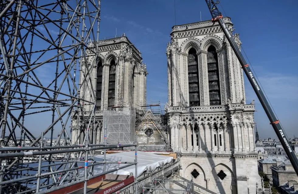Así está por dentro Notre Dame, a tres meses del incendio. (REUTERS)