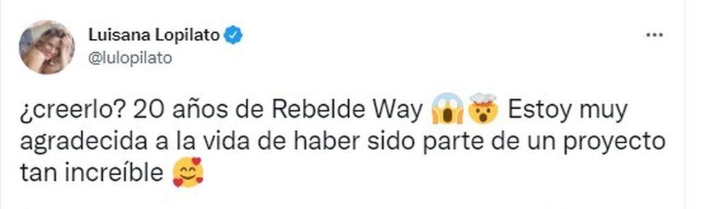 Luisana Lopilato recordó "Rebelde Way" a 20 años de su estreno