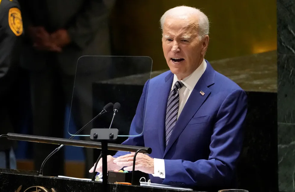 Joe Biden frente a la Asamblea de la ONU.
