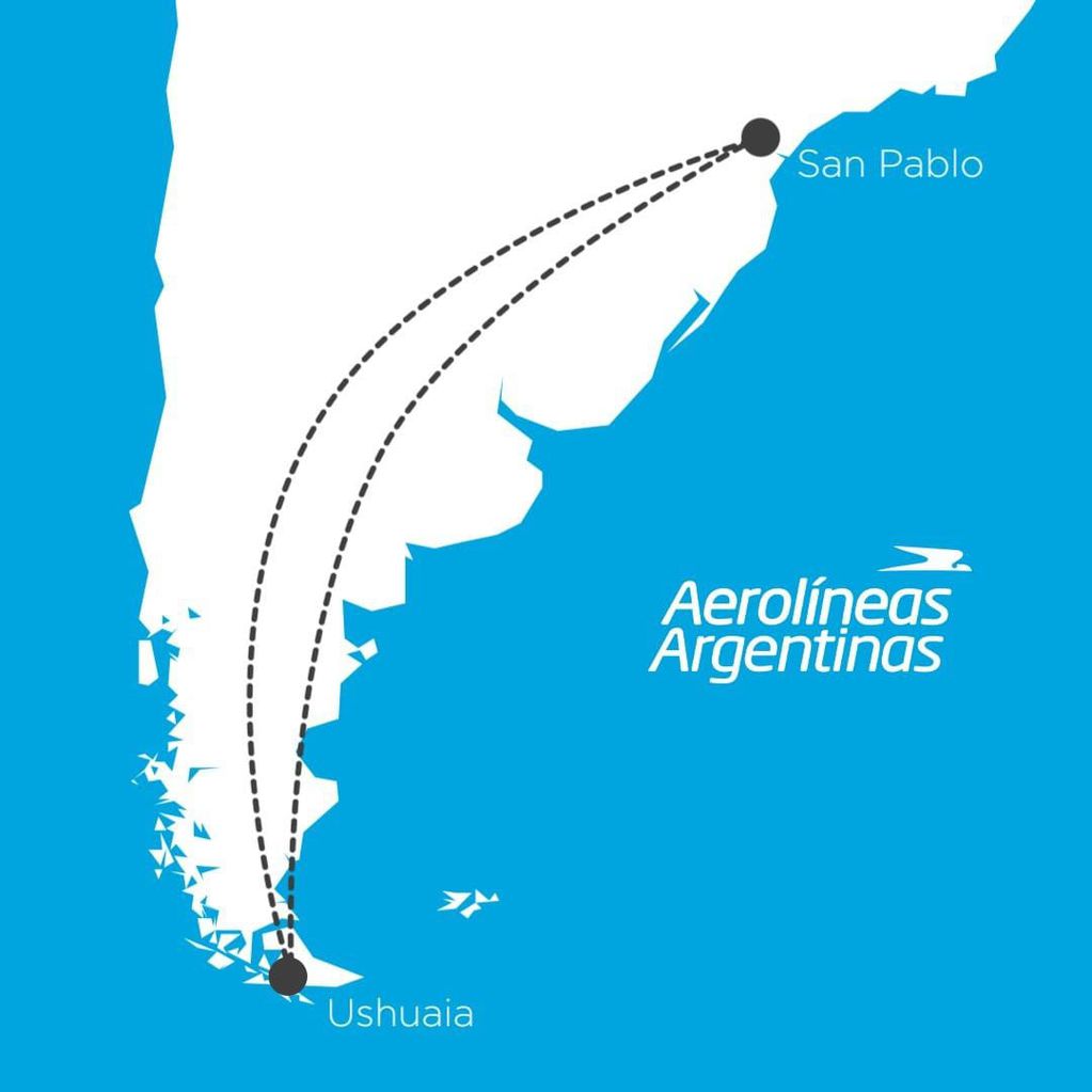 Ushuaia se prepara para recibir los vuelos directos desde San Pablo, Brasil