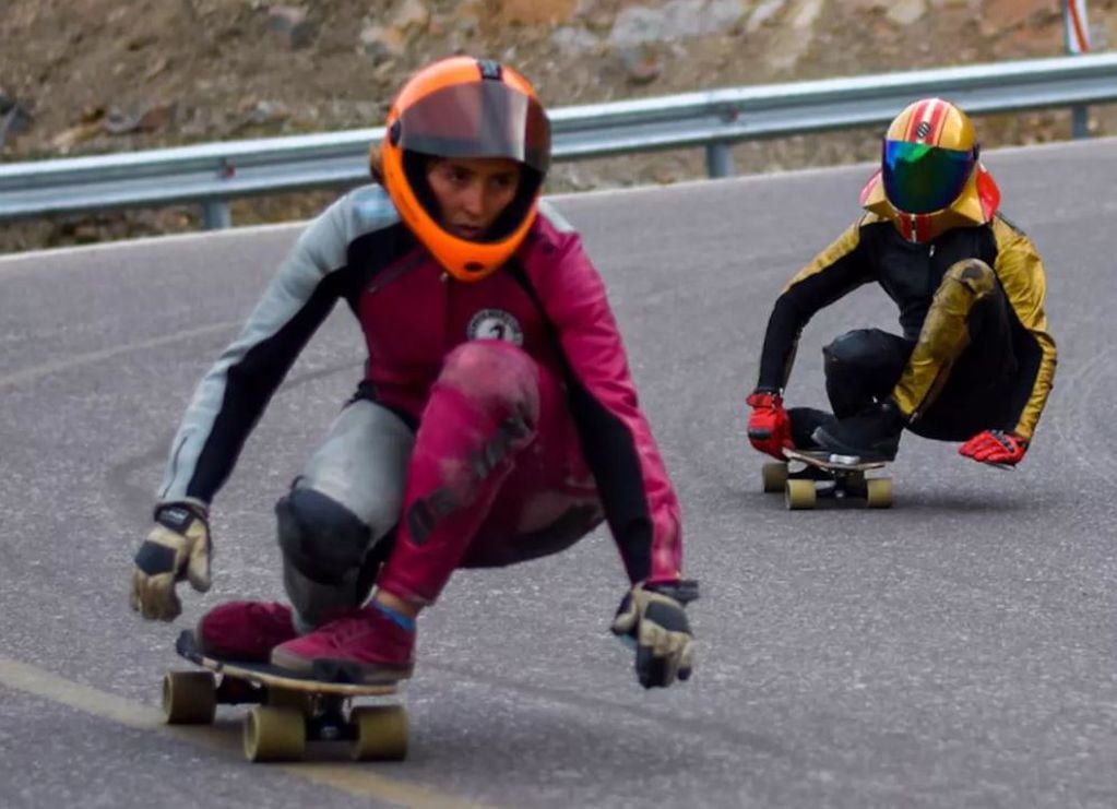 Antonella Perdigues, referente del downhill en San Juan y en Argentina.