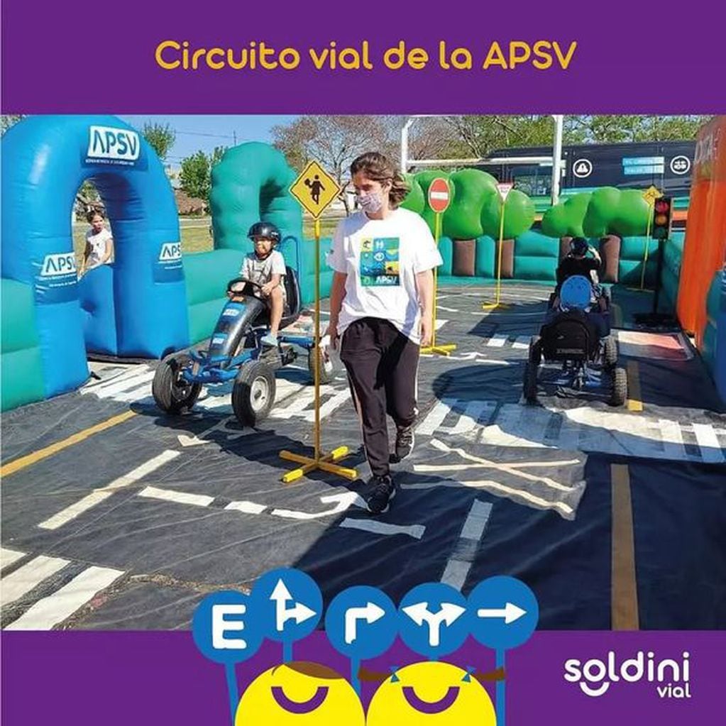 Agencia Provincial de Seguridad Vial organiza en Soldini el “Circuito Vial” para niños (Facebook Comuna de Soldini)