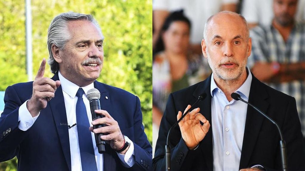 Alberto Fernández y Horacio Rodríguez Larreta, enfrentados por la coparticipación. 