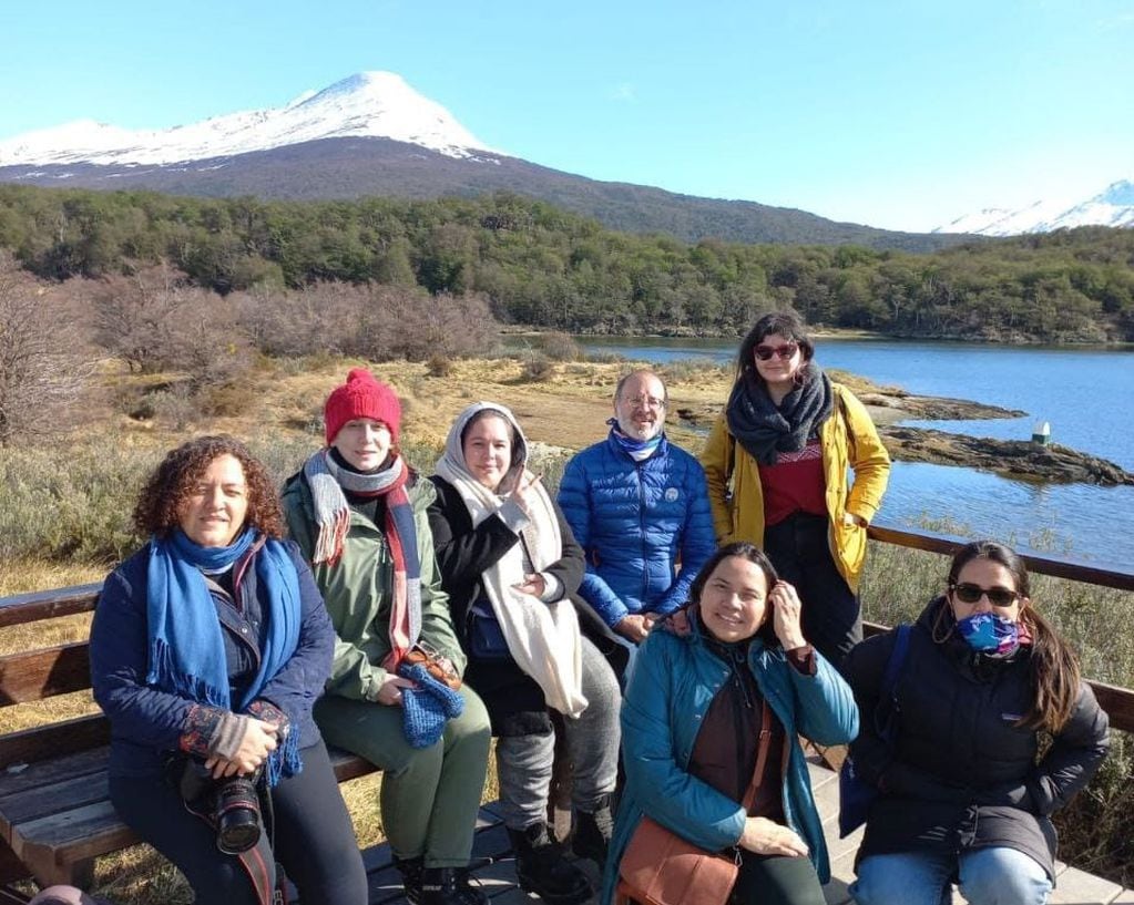 Miembros del Fam Press que visitó Ushuaia.