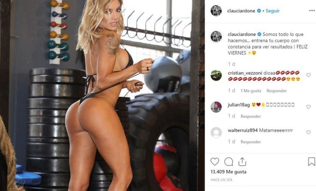 Claudia Ciardone compartió una foto en paños menores al borde de la censura