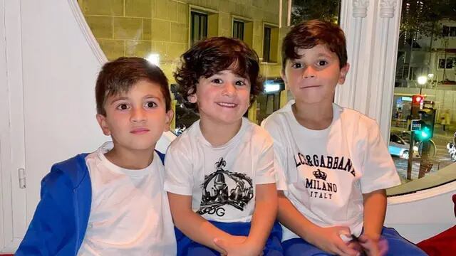 Thiago, Mateo y Ciro Messi