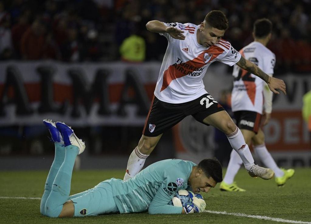 Esteban Andrada fue la figura de Boca en el 0-0 ante River. (AFP)
