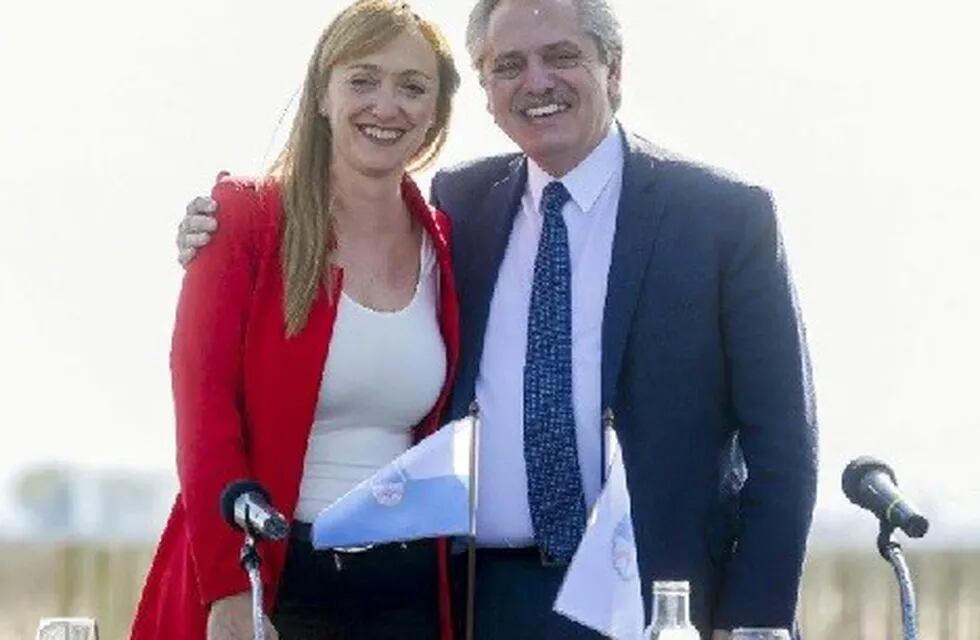 Anabel Fernández Sagasti y Alberto Fernández.