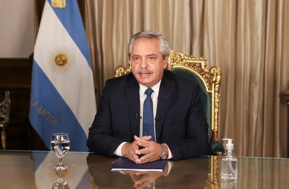 A un año del anuncio de la cuarentena, Alberto Fernández dio su primera cadena nacional. (Foto: Presidencia)
