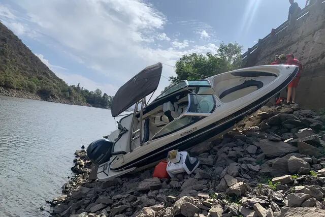 Accidente de lancha en Lago San Roque