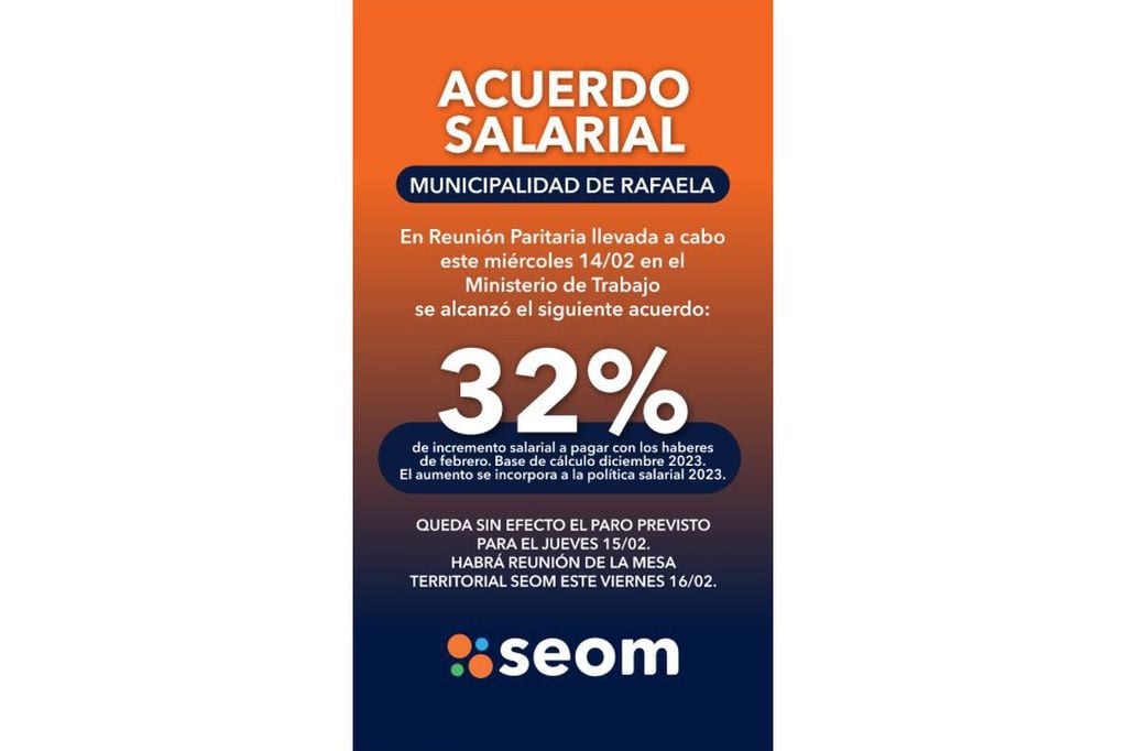 El anuncio del acuerdo salarial para los empleados municipales de Rafaela y zona