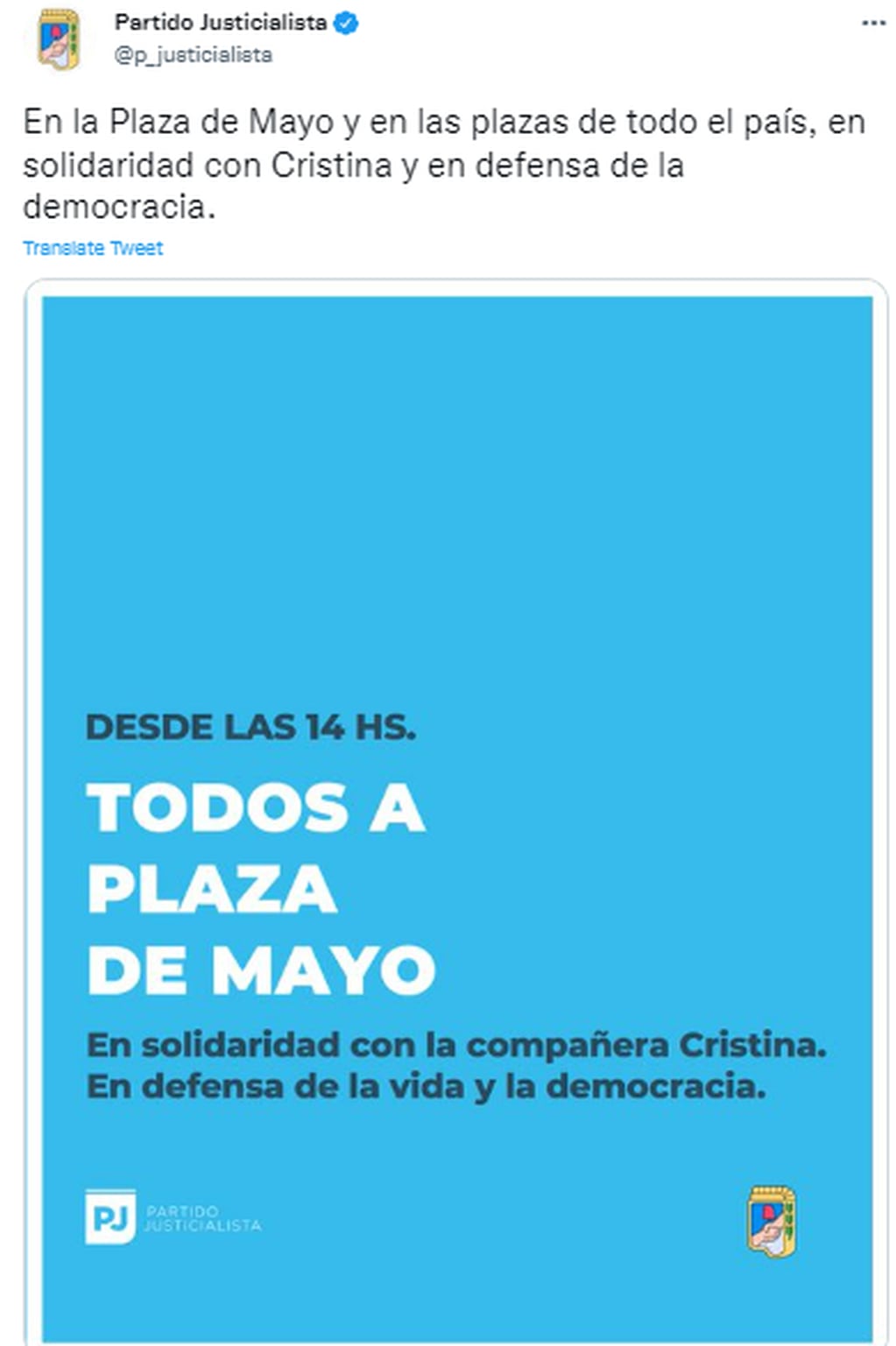 El kirchnerismo de Neuquén marcha en acompañamiento a Cristina Kirchner.