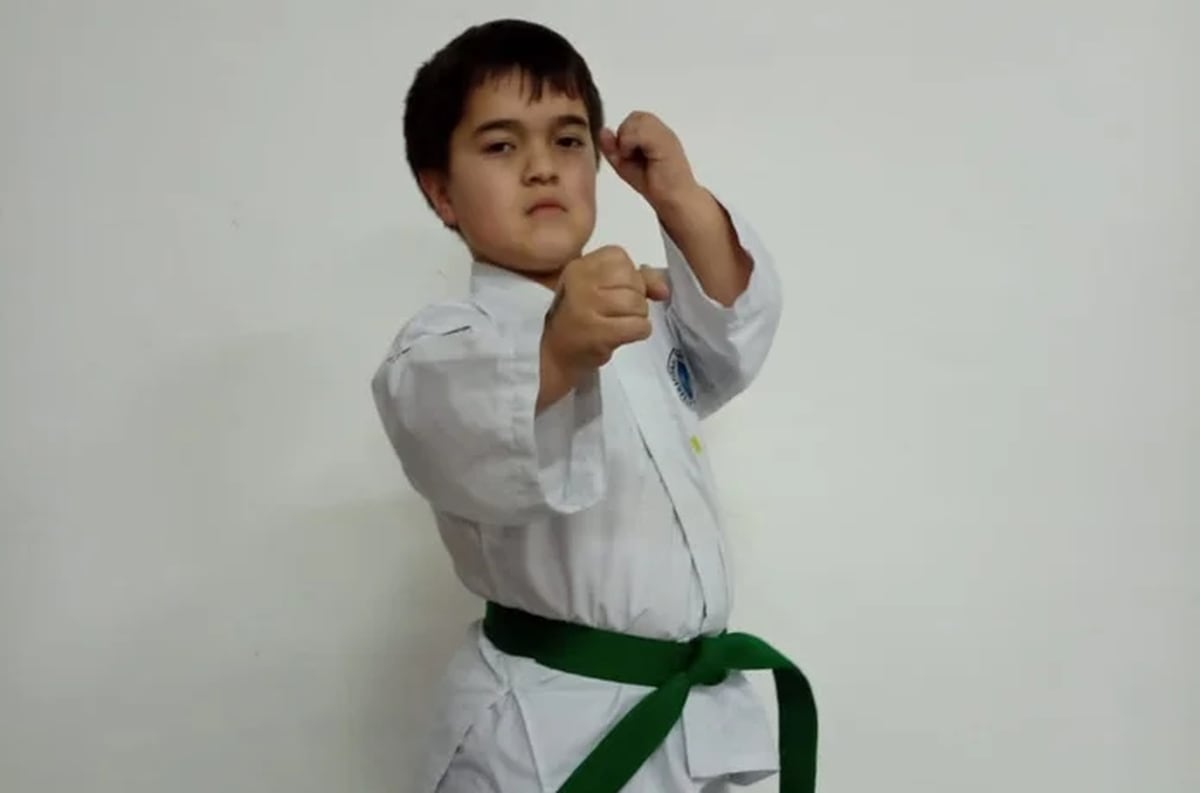 Fausto Ramos,el niño comodorense de 12 años que viajará el próximo domingo 7 de agosto a Brasil para el Sudamericano de Taekwondo ITF