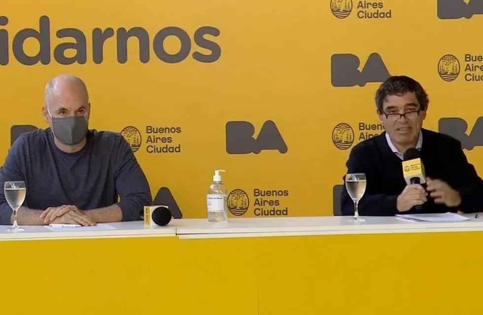 Conferencia de Horacio Rodríguez Larreta y Fernán Quirós.
