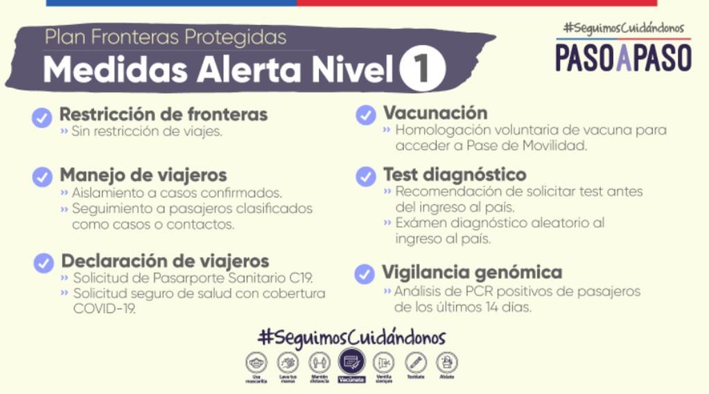 Nuevos requisitos para viajar (Foto: Ministerio de Salud de Chile)