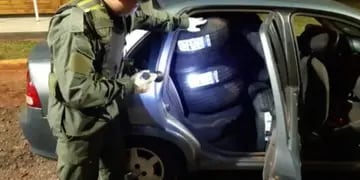Gendarmería Nacional incauta cubiertas de contrabando y marihuana en operativo vial