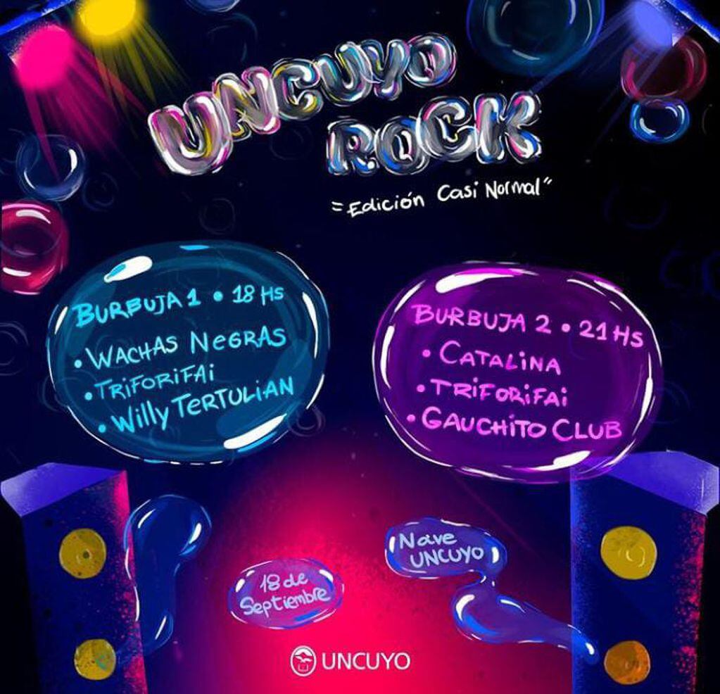 UNCUyo Rock festejará en la Nave en dos turnos diferentes.