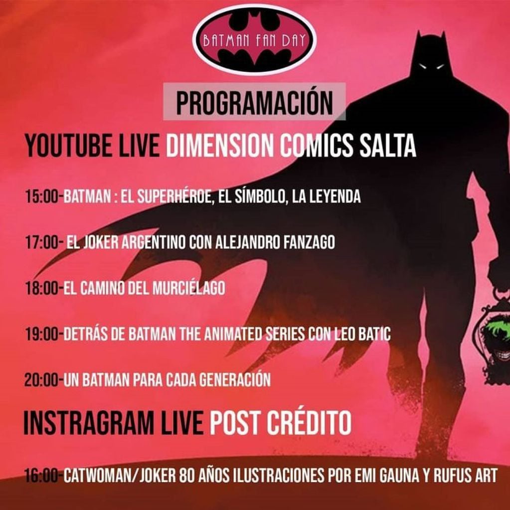 Salta celebra los 81 años de Batman con una propuesta digital (Facebook Dimensión Cómics)