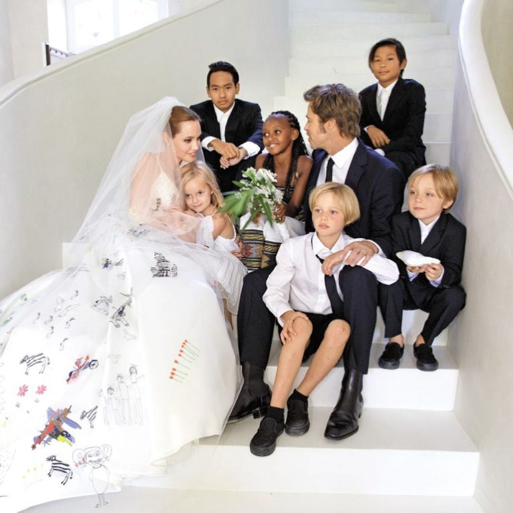 El casamiento de Angelina Jolie y Brad Pitt