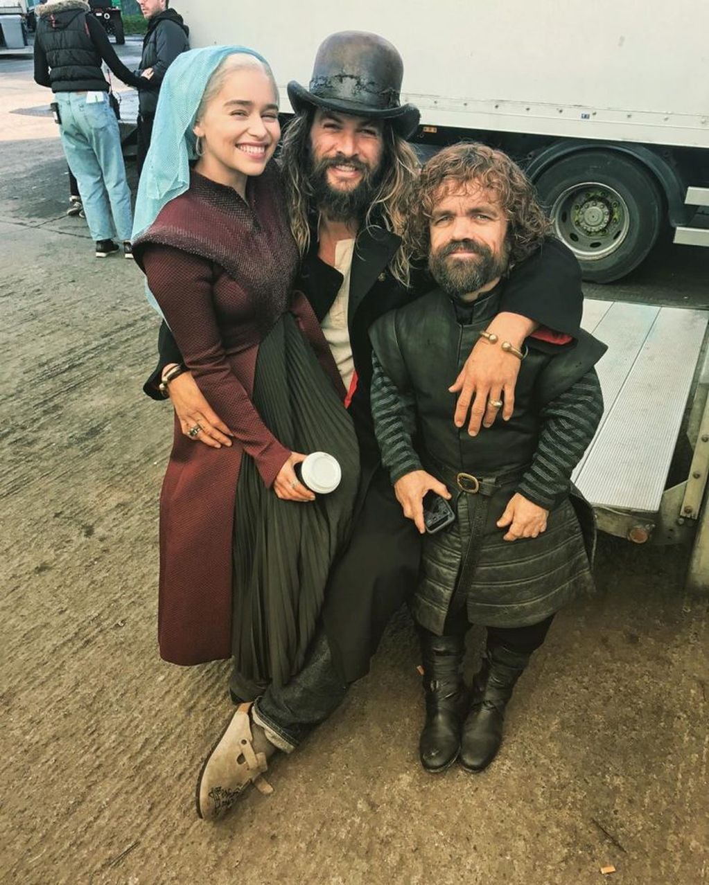 Emilia Clarke en el backstage de Game of Thrones  (Foto: Instagram/ @emilia_clarke)