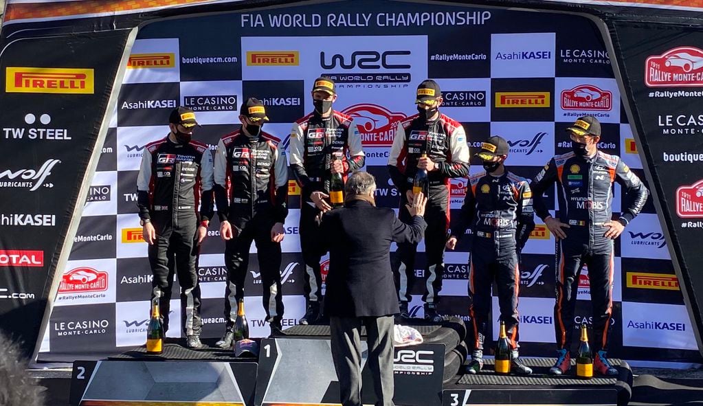 Jean Todt, presidente de la FIA, en la premiación del Rally de Montecarlo 2021.