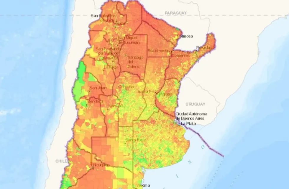 El mapa de la calidad de vida: dónde se vive mejor y peor en la Argentina.