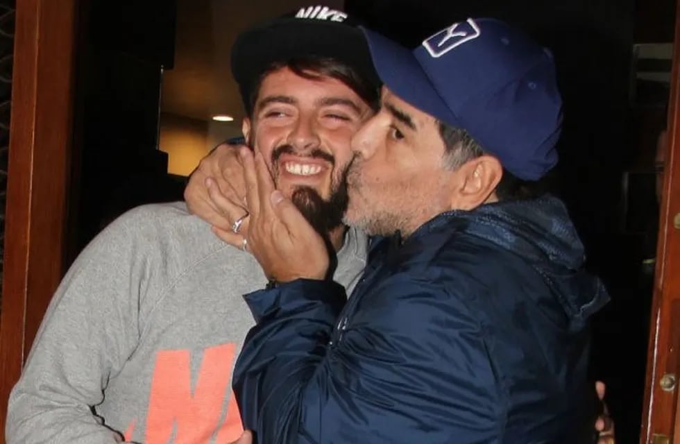 Diego Maradona y Maradona Jr.