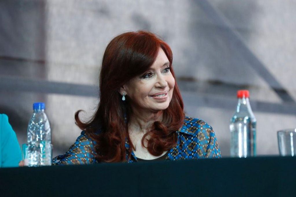 Cristina Kirchner durante el acto de Avellaneda. (Twitter/@CFKargentina)