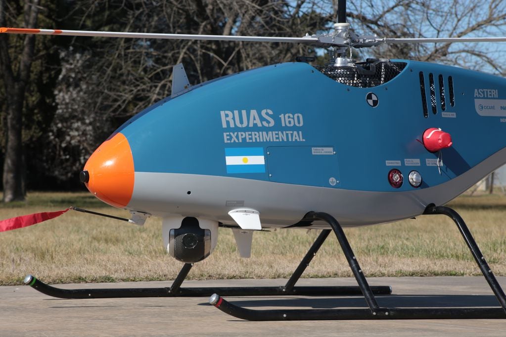 Marinelli Technology - Sistema aéreo no tripulado de alas rotativas RUAS–160, una nueva herramienta agrícola de alta precisión. Codesarrollado con INVAP y Cicaré.