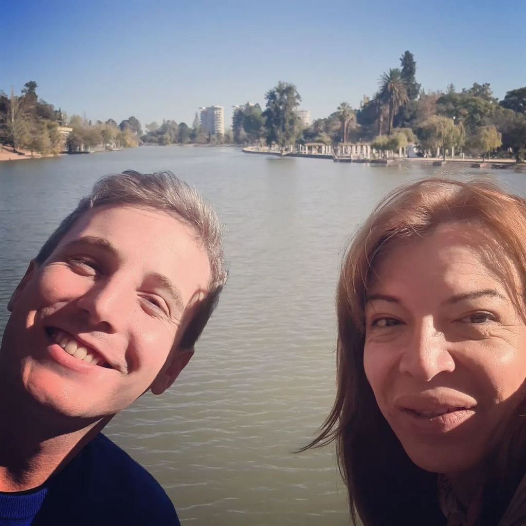 Lizy Tagliani y su novio, Sebastián Nebot, en Mendoza.